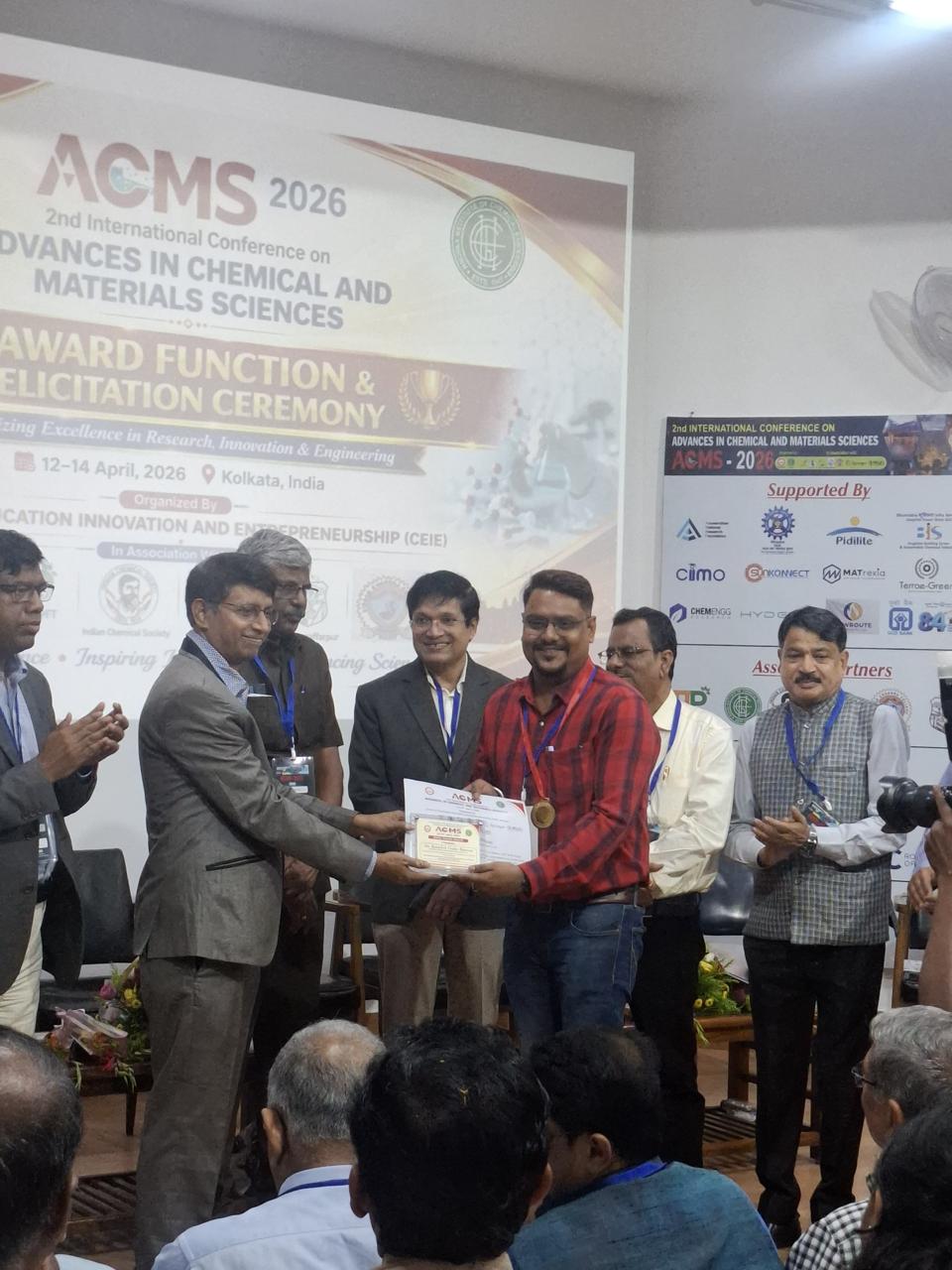 Receiving the Early Career Award, ACMS 2026