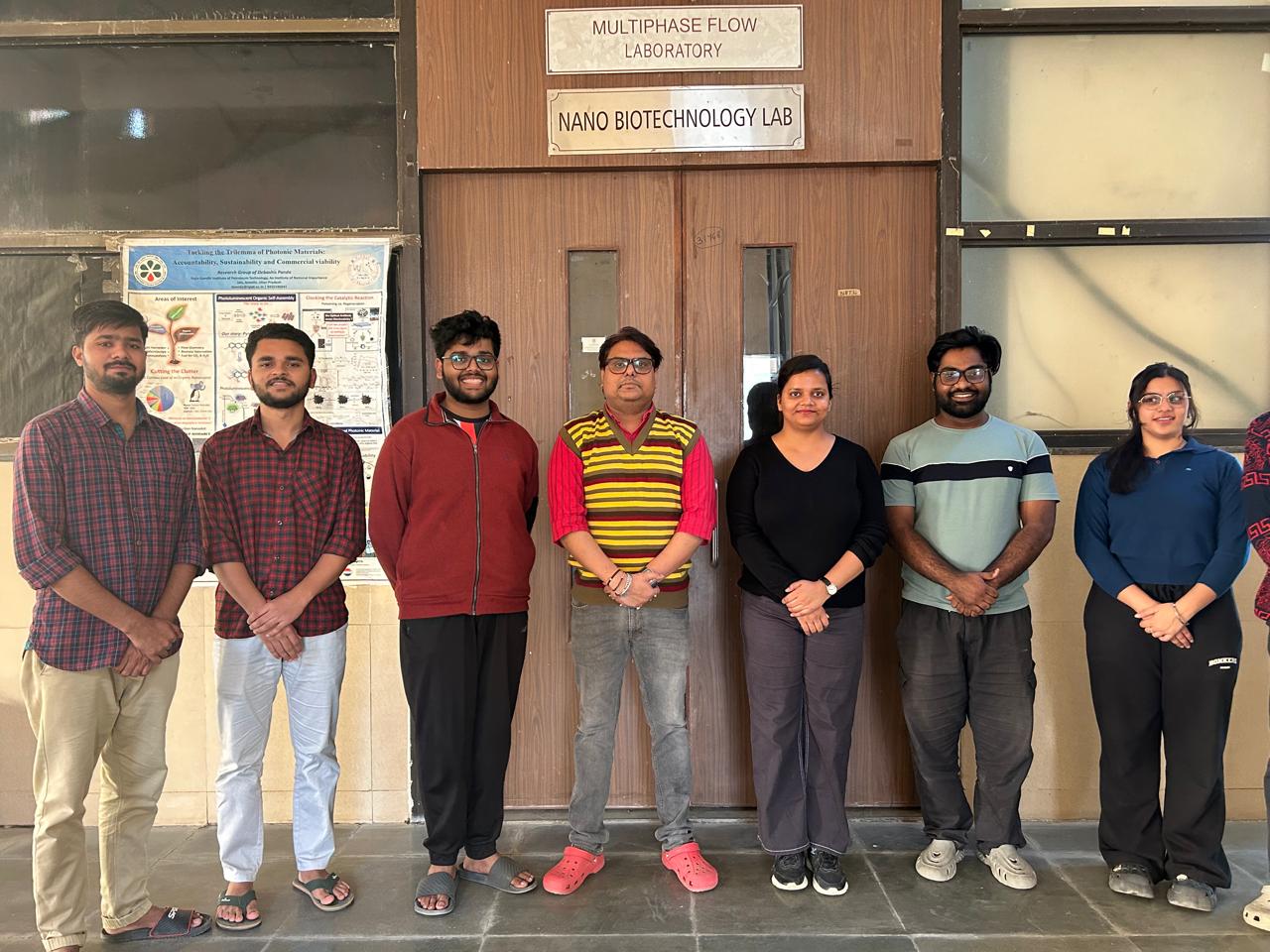 Dr. Biswas with his research group