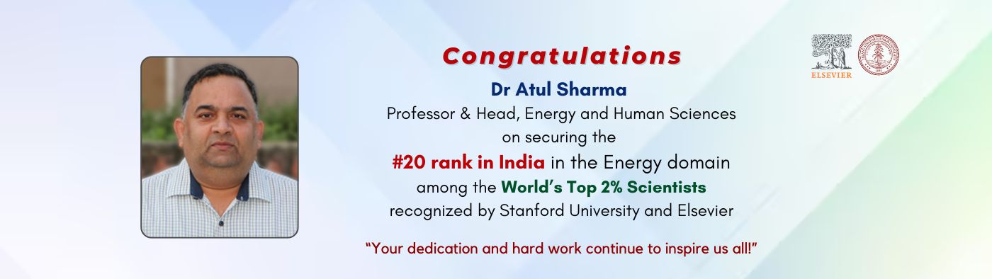 Prof Atul Sharma - Ranked 20