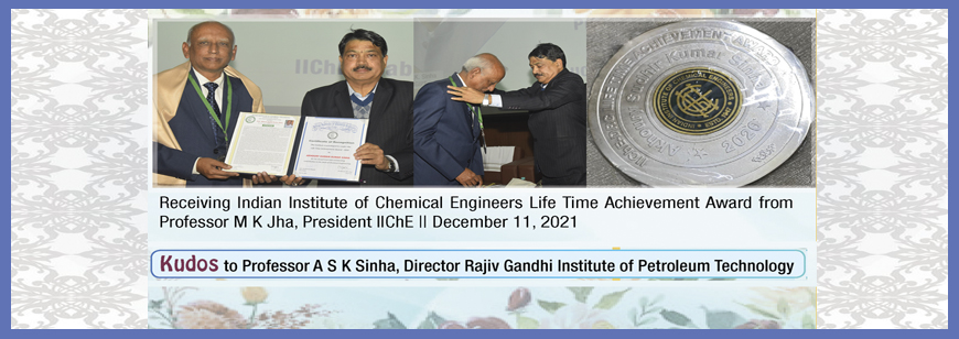 Congratulation to Professor A S K Sinha