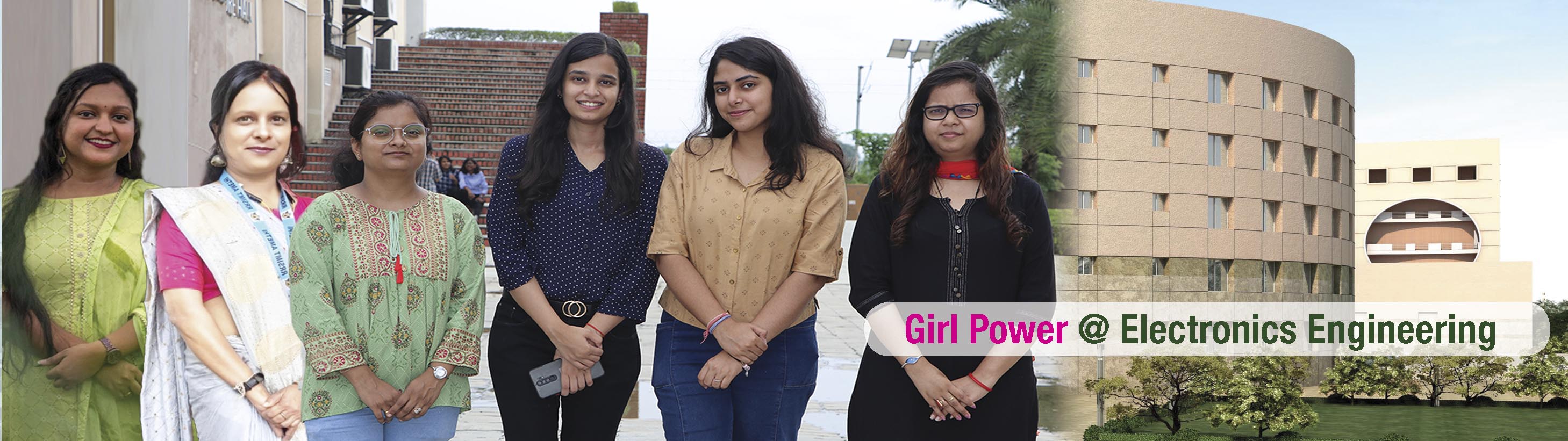 Girl Students - Proud to Represent The Department of Electronics Engineering