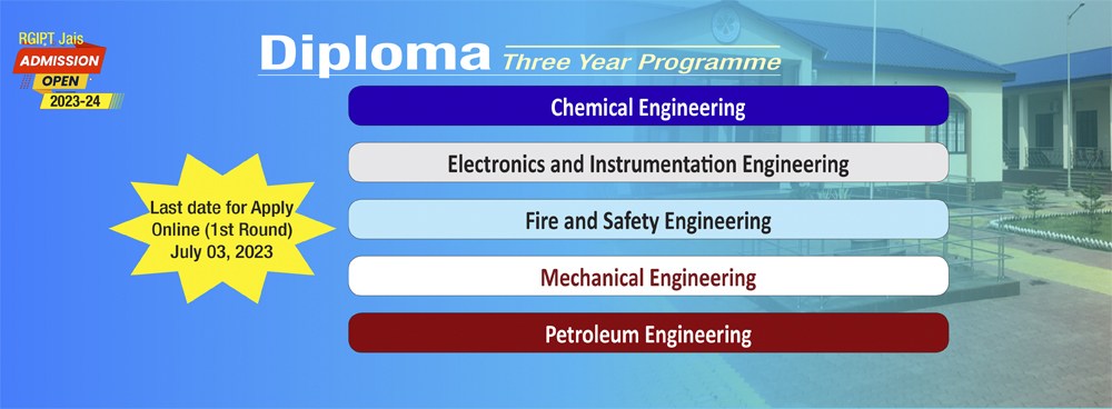 Assam Energy Institute, Sivasagar invites Applications for Admission to Diploma Courses
