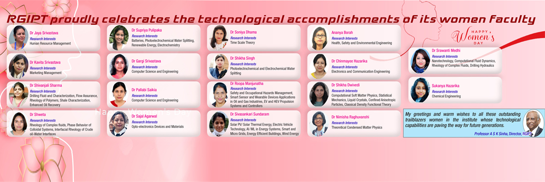 RGIPT proudly celebrates the Technological Accomplishments of it's Women Faculty