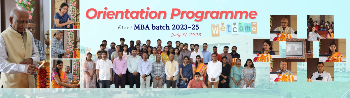 Department of Management Studies hosts inaugural program for new batch of MBA (2023-25) || July 31, 2023
