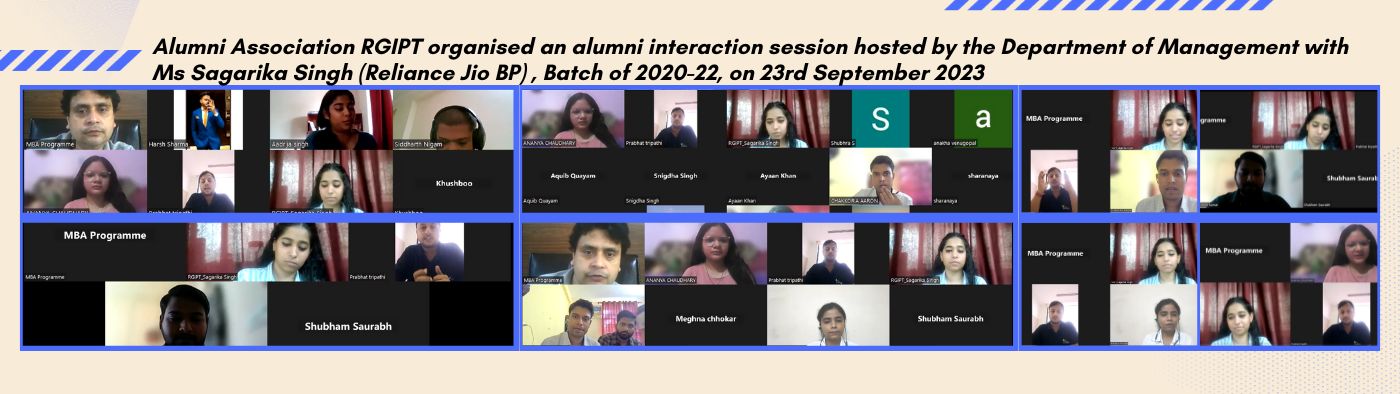 Glimpse of Alumni Interaction in the Department of Management Studies