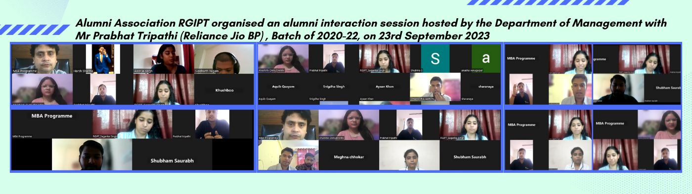 Glimpse of Alumni Interaction in the Department of Management Studies