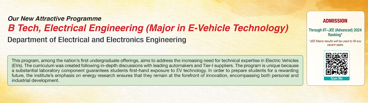 B Tech in Electrical Engineering (Major in E-Vehicle Technology)