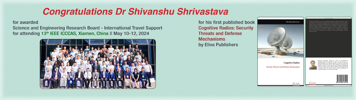 Congratulations Dr Shivanshu Shrivastava