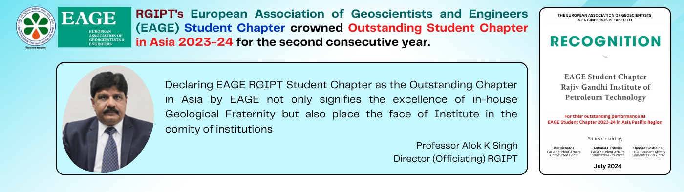 RGIPT's EAGE student chapter crowned Outstanding Student Chapter in Asia for the second consecutive year 2023 and 2024