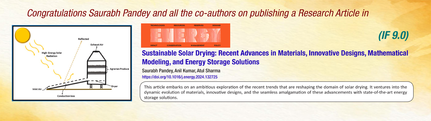 Congratulations Saurabh Pandey and all the co-authors on publishing a Research Article in Energy 2024 || Good Job !