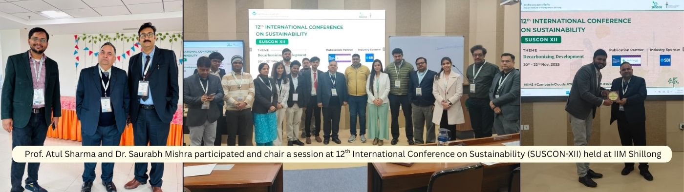  Professor Atul Sharma and Dr Saurabh Mishra at IIM Shillong