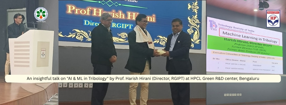 Professor Harish Hirani (Director, RGIPT) at HPCL Green R&D center, Bengaluru