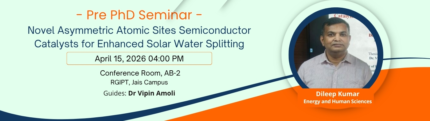 Pre-PhD Seminar of Dileep Kumar || April 15, 2026