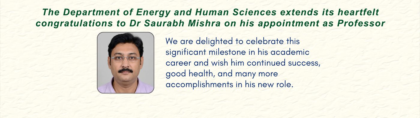 Congratulations and best wishes, Professor Saurabh Mishra!