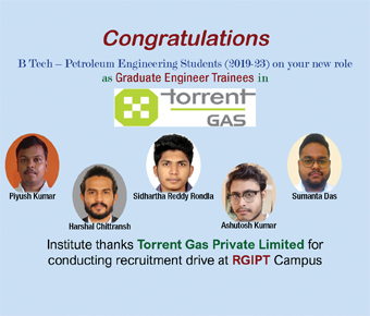 Congratulations Students !! RGIPT wishes you even more success in your future endeavor