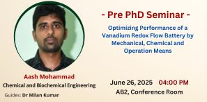 Pre PhD Seminar of Aash Mohammad