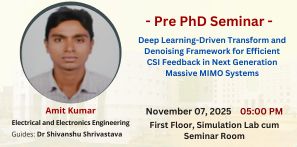 Pre-PhD Seminar of Amit Kumar