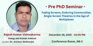 Pre-PhD Seminar of Mr Rajesh Kumar Vishwakarma