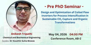 Pre-PhD Seminar of Mr Anikesh Tripathi