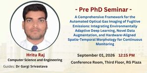 Pre PhD Seminar of Mr  Hritu Raj