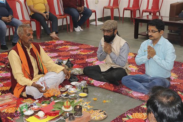 Inauguration Puja of Workshop cum Incubation Center Building