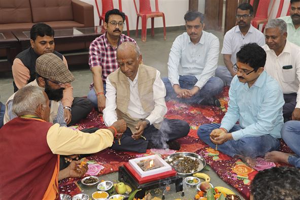 Inauguration Puja of Workshop cum Incubation Center Building