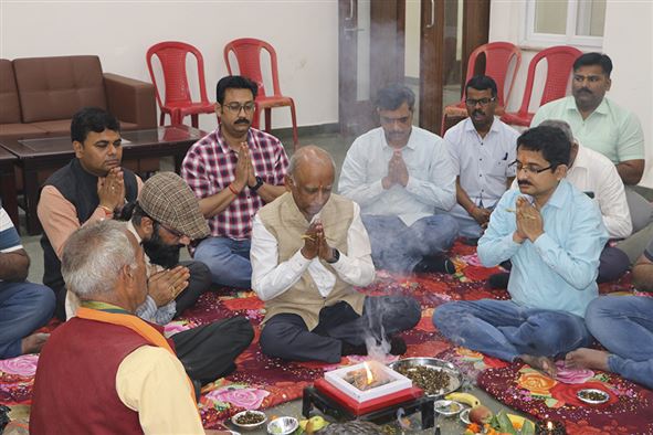 Inauguration Puja of Workshop cum Incubation Center Building