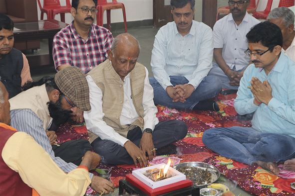 Inauguration Puja of Workshop cum Incubation Center Building