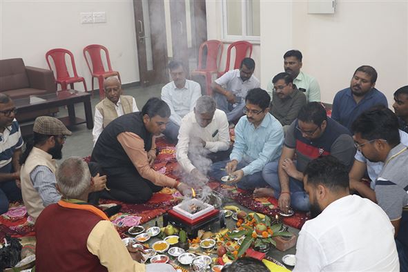 Inauguration Puja of Workshop cum Incubation Center Building