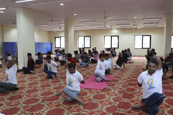 Celebration of Ninth International Yoga Day at RGIPT Jais