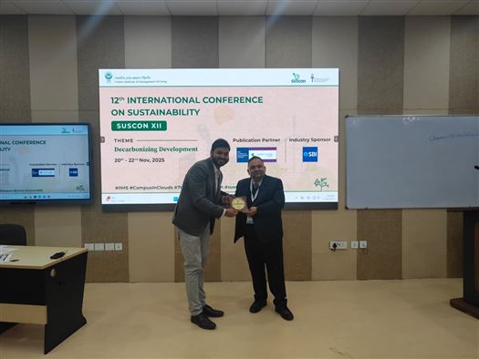 Professor Atul Sharma and Dr Saurabh Mishra at SUSCON-XII, IIM Shillong